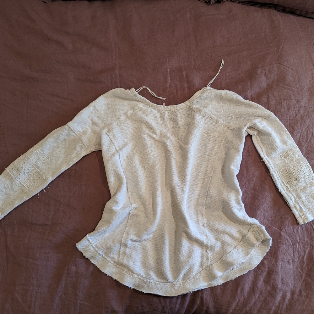 Free people white long sleeve tunic
